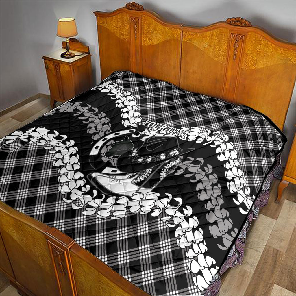 Eleele Hawaii Cowboy Palaka Motifs Personalised Quilt Paniolo Festival Puakenikeni Lei LT14 - Polynesian Pride