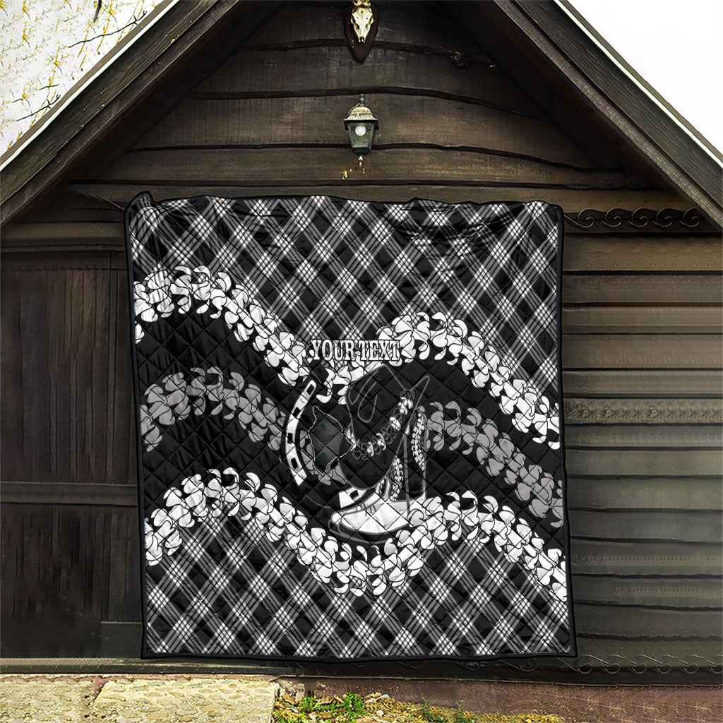 Eleele Hawaii Cowboy Palaka Motifs Personalised Quilt Paniolo Festival Puakenikeni Lei LT14 - Polynesian Pride