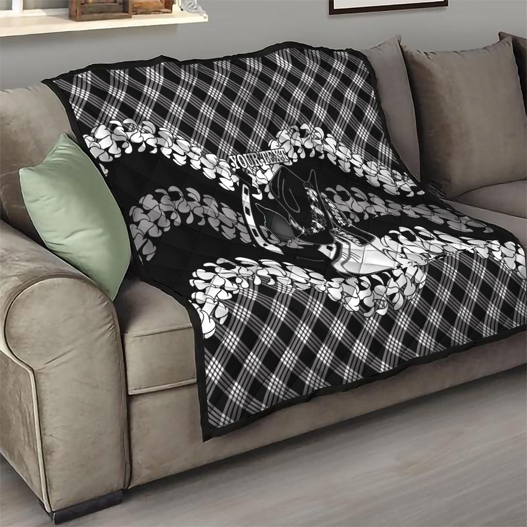 Eleele Hawaii Cowboy Palaka Motifs Personalised Quilt Paniolo Festival Puakenikeni Lei LT14 - Polynesian Pride