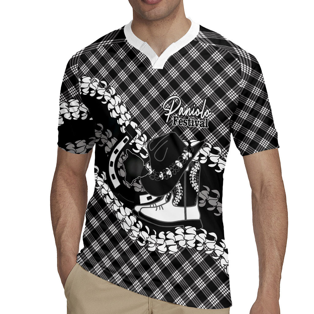 Eleele Hawaii Cowboy Palaka Motifs Personalised Rugby Jersey Paniolo Festival Puakenikeni Lei LT14 - Polynesian Pride