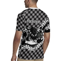 Eleele Hawaii Cowboy Palaka Motifs Personalised Rugby Jersey Paniolo Festival Puakenikeni Lei LT14 - Polynesian Pride