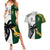 South Africa And Fiji Rugby Couples Matching Summer Maxi Dress and Hawaiian Shirt 2023 World Cup Fijian Tapa With Kente Pattern LT14 Green - Polynesian Pride