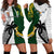 South Africa And Fiji Rugby Hoodie Dress 2023 World Cup Fijian Tapa With Kente Pattern LT14 - Polynesian Pride