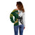 South Africa And Fiji Rugby Off Shoulder Sweater 2023 World Cup Fijian Tapa With Kente Pattern LT14 - Polynesian Pride