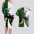 Custom South Africa And Fiji Rugby Couples Matching Long Sleeve Bodycon Dress and Hawaiian Shirt 2023 World Cup Fijian Tapa With Kente Pattern LT14 - Polynesian Pride