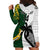 Custom South Africa And Fiji Rugby Hoodie Dress 2023 World Cup Fijian Tapa With Kente Pattern LT14 - Polynesian Pride