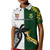 Custom South Africa And Fiji Rugby Kid Polo Shirt 2023 World Cup Fijian Tapa With Kente Pattern LT14 Kid Green - Polynesian Pride