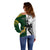 Custom South Africa And Fiji Rugby Off Shoulder Sweater 2023 World Cup Fijian Tapa With Kente Pattern LT14 - Polynesian Pride