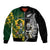 South Africa And Aotearoa Rugby Bomber Jacket 2023 Springboks Kente Combine All Black Maori Fern LT14 Unisex Green - Polynesian Pride