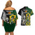 South Africa And Aotearoa Rugby Couples Matching Off Shoulder Short Dress and Hawaiian Shirt 2023 Springboks Kente Combine All Black Maori Fern LT14 - Polynesian Pride