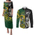 South Africa And Aotearoa Rugby Couples Matching Puletasi Dress and Long Sleeve Button Shirts 2023 Springboks Kente Combine All Black Maori Fern LT14 Green - Polynesian Pride