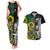 South Africa And Aotearoa Rugby Couples Matching Tank Maxi Dress and Hawaiian Shirt 2023 Springboks Kente Combine All Black Maori Fern LT14 Green - Polynesian Pride