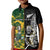 South Africa And Aotearoa Rugby Kid Polo Shirt 2023 Springboks Kente Combine All Black Maori Fern LT14 Kid Green - Polynesian Pride