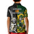 South Africa And Aotearoa Rugby Kid Polo Shirt 2023 Springboks Kente Combine All Black Maori Fern LT14 - Polynesian Pride