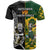 South Africa And Aotearoa Rugby T Shirt 2023 Springboks Kente Combine All Black Maori Fern LT14 - Polynesian Pride