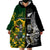 South Africa And Aotearoa Rugby Wearable Blanket Hoodie 2023 Springboks Kente Combine All Black Maori Fern LT14 - Polynesian Pride