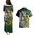 Custom South Africa And Aotearoa Rugby Couples Matching Puletasi Dress and Hawaiian Shirt 2023 Springboks Kente Combine All Black Maori Fern LT14 - Polynesian Pride