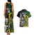 Custom South Africa And Aotearoa Rugby Couples Matching Tank Maxi Dress and Hawaiian Shirt 2023 Springboks Kente Combine All Black Maori Fern LT14 - Polynesian Pride