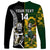 Custom South Africa And Aotearoa Rugby Long Sleeve Shirt 2023 Springboks Kente Combine All Black Maori Fern LT14 - Polynesian Pride