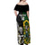 Custom South Africa And Aotearoa Rugby Off Shoulder Maxi Dress 2023 Springboks Kente Combine All Black Maori Fern LT14 - Polynesian Pride