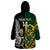 Custom South Africa And Aotearoa Rugby Wearable Blanket Hoodie 2023 Springboks Kente Combine All Black Maori Fern LT14 - Polynesian Pride