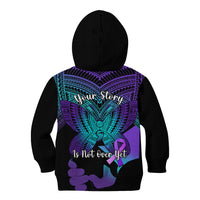 Suicide Awareness Your Story Is Not Over Yet Kid Hoodie Polynesian Butterfly Tattoo LT14 - Polynesian Pride