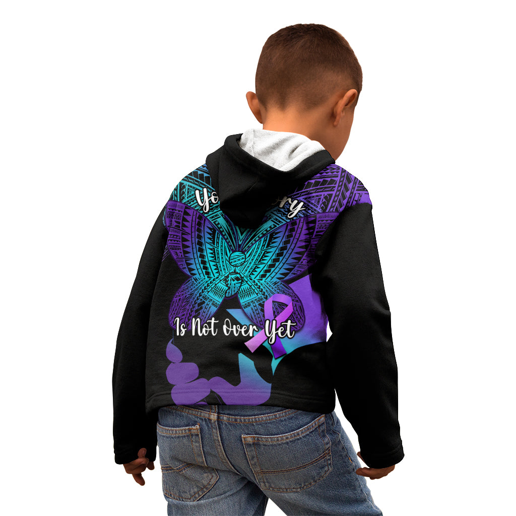 Suicide Awareness Your Story Is Not Over Yet Kid Hoodie Polynesian Butterfly Tattoo LT14 - Polynesian Pride