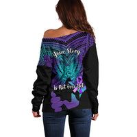 Suicide Awareness Your Story Is Not Over Yet Off Shoulder Sweater Polynesian Butterfly Tattoo LT14 - Polynesian Pride