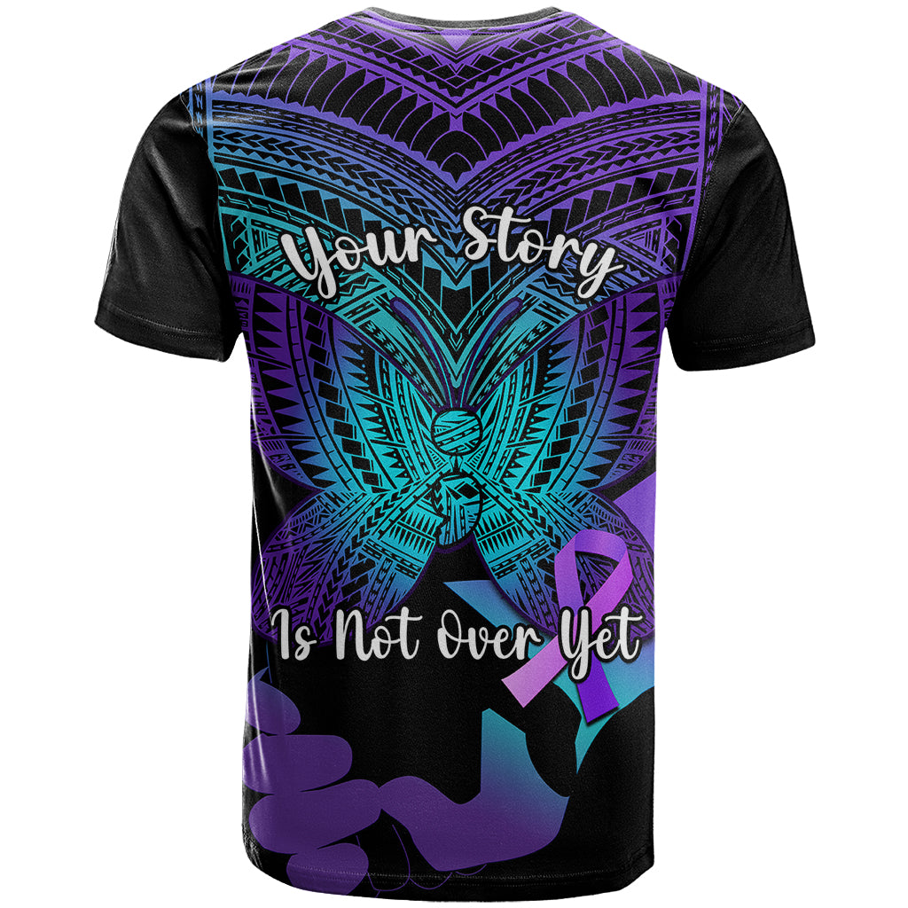 Suicide Awareness Your Story Is Not Over Yet T Shirt Polynesian Butterfly Tattoo LT14 - Polynesian Pride