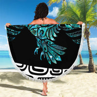 New Zealand Sulphur-crested Cockatoo Beach Blanket Aotearoa Maori Mix Paua Shell LT14 - Polynesian Pride