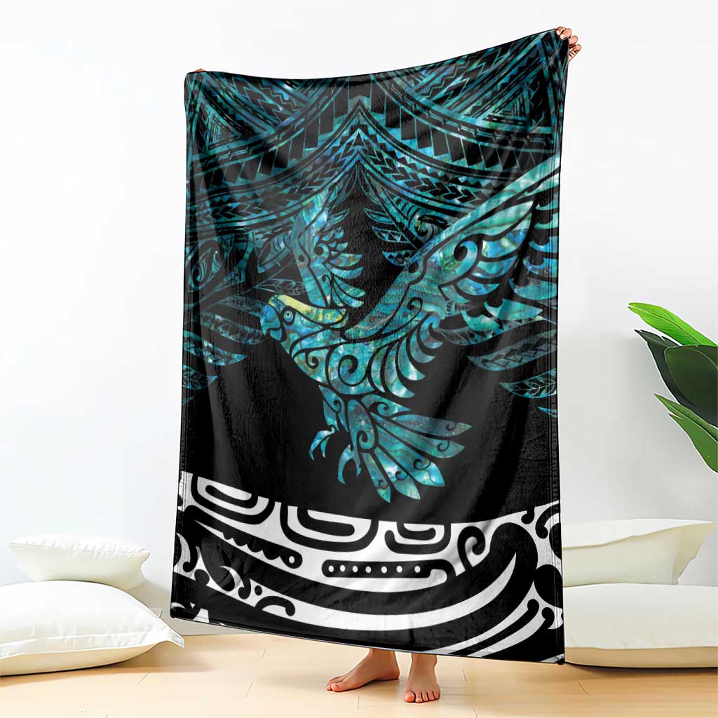 New Zealand Sulphur-crested Cockatoo Blanket Aotearoa Maori Mix Paua Shell LT14 - Polynesian Pride