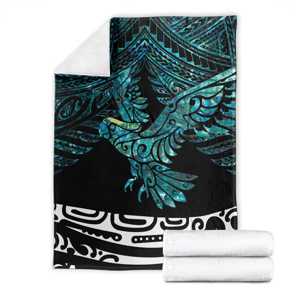 New Zealand Sulphur-crested Cockatoo Blanket Aotearoa Maori Mix Paua Shell LT14 - Polynesian Pride