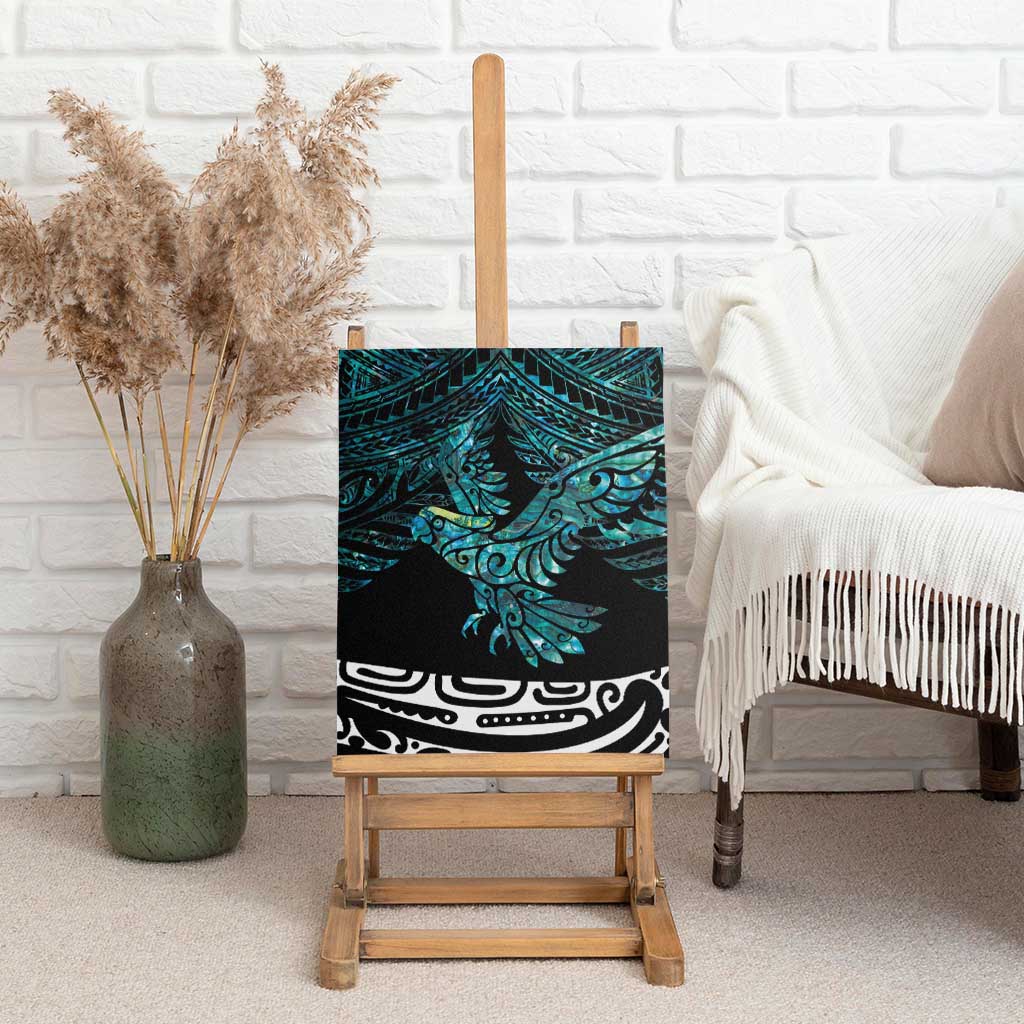New Zealand Sulphur-crested Cockatoo Canvas Wall Art Aotearoa Maori Mix Paua Shell LT14 - Polynesian Pride