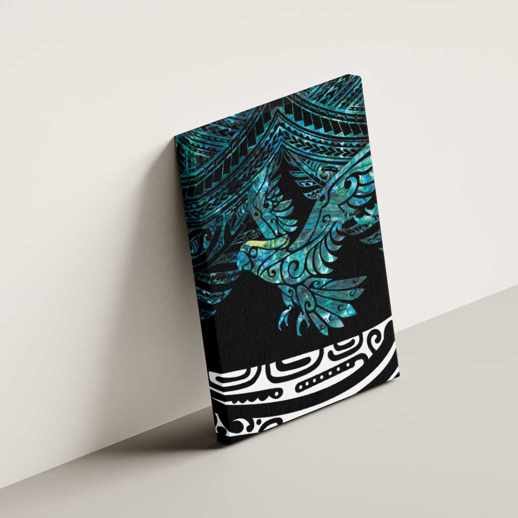 New Zealand Sulphur-crested Cockatoo Canvas Wall Art Aotearoa Maori Mix Paua Shell LT14 - Polynesian Pride