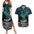 New Zealand Sulphur-crested Cockatoo Couples Matching Summer Maxi Dress and Hawaiian Shirt Aotearoa Maori Mix Paua Shell