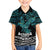 New Zealand Sulphur-crested Cockatoo Family Matching Off Shoulder Short Dress and Hawaiian Shirt Aotearoa Maori Mix Paua Shell