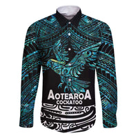 New Zealand Sulphur-crested Cockatoo Family Matching Summer Maxi Dress and Hawaiian Shirt Aotearoa Maori Mix Paua Shell