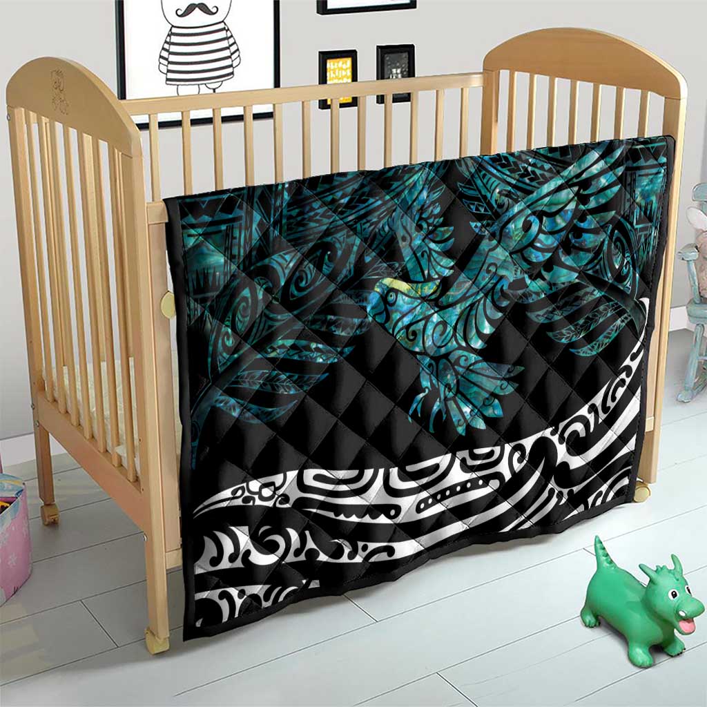 New Zealand Sulphur-crested Cockatoo Quilt Aotearoa Maori Mix Paua Shell