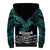 New Zealand Sulphur-crested Cockatoo Sherpa Hoodie Aotearoa Maori Mix Paua Shell