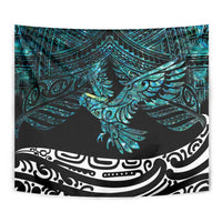 New Zealand Sulphur-crested Cockatoo Tapestry Aotearoa Maori Mix Paua Shell