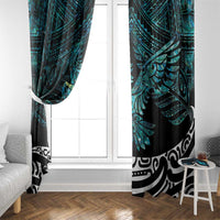 New Zealand Sulphur-crested Cockatoo Window Curtain Aotearoa Maori Mix Paua Shell LT14 - Polynesian Pride