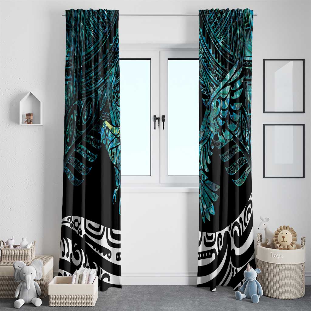New Zealand Sulphur-crested Cockatoo Window Curtain Aotearoa Maori Mix Paua Shell LT14 - Polynesian Pride