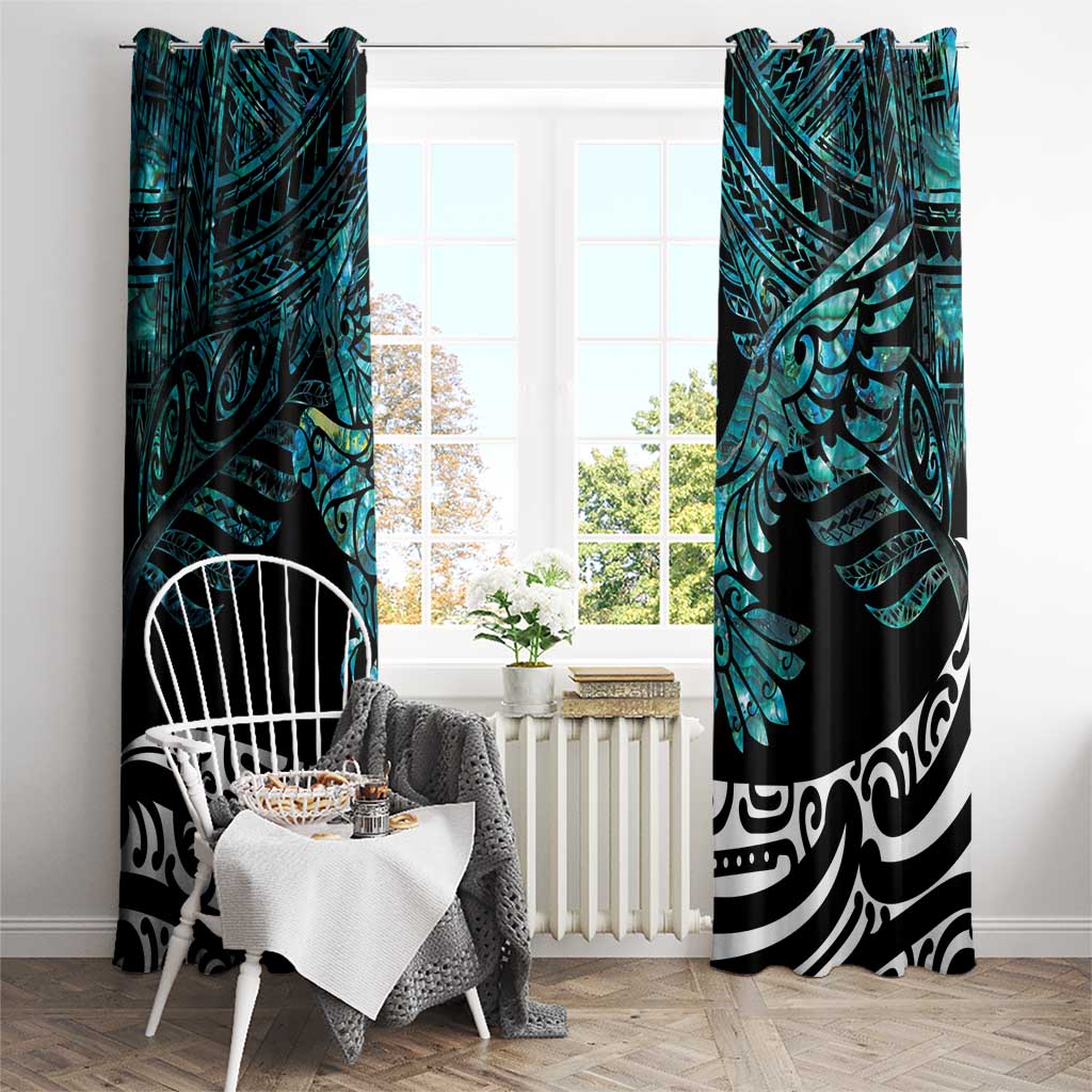 New Zealand Sulphur-crested Cockatoo Window Curtain Aotearoa Maori Mix Paua Shell LT14 - Polynesian Pride