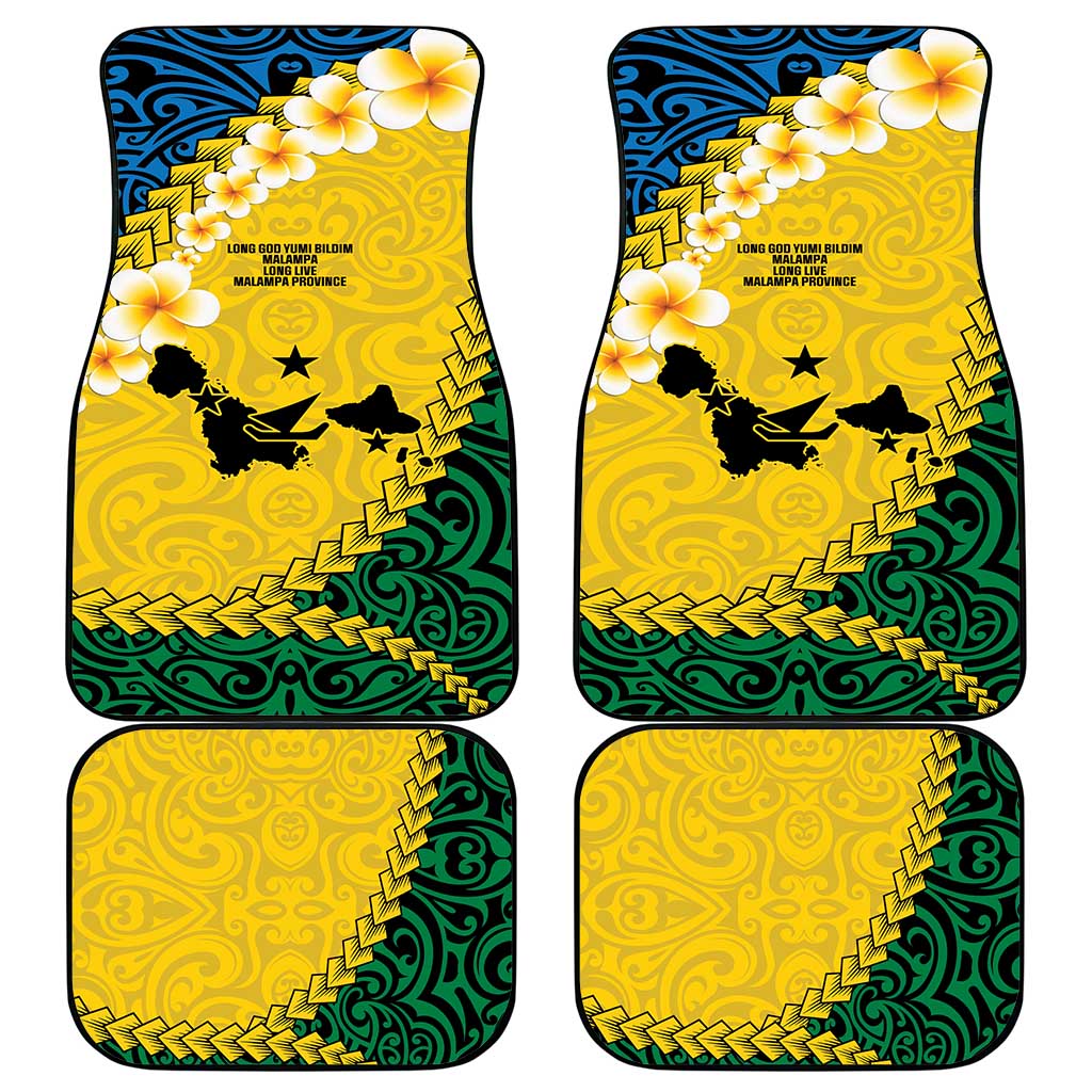 Malampa Province Car Mats Vanuatu Map - Plumeria Flag Color LT14 - Polynesian Pride