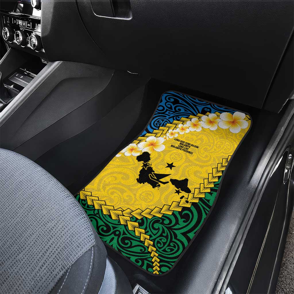 Malampa Province Car Mats Vanuatu Map - Plumeria Flag Color LT14 - Polynesian Pride