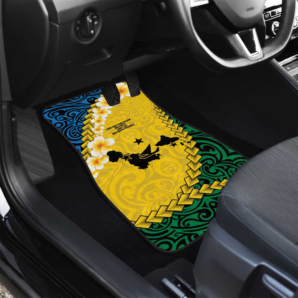 Malampa Province Car Mats Vanuatu Map - Plumeria Flag Color LT14 - Polynesian Pride
