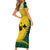 Malampa Province Family Matching Short Sleeve Bodycon Dress and Hawaiian Shirt Vanuatu Map - Plumeria Flag Color