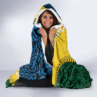 Malampa Province Hooded Blanket Vanuatu Map - Plumeria Flag Color LT14 - Polynesian Pride