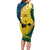 Malampa Province Long Sleeve Bodycon Dress Vanuatu Map - Plumeria Flag Color