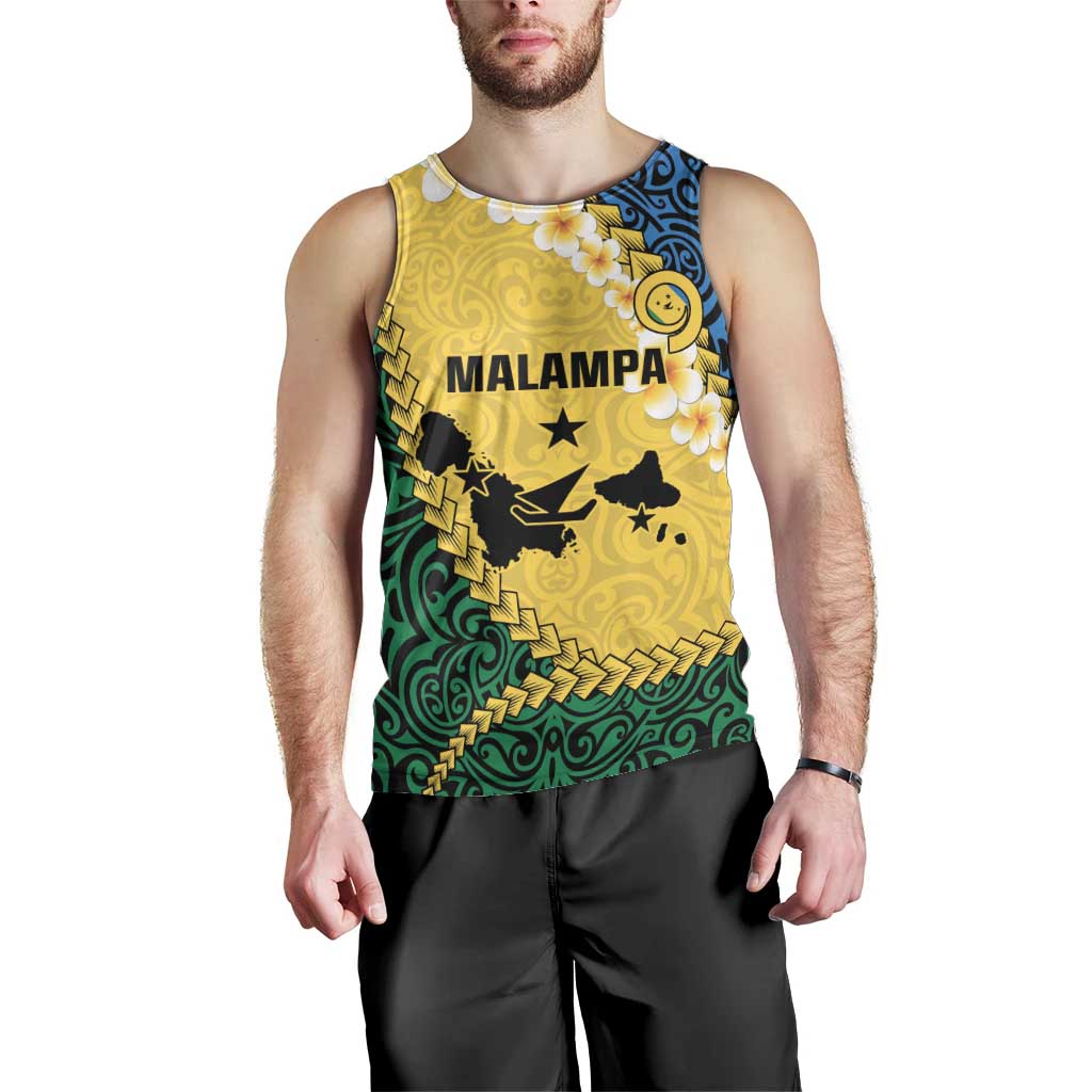 Malampa Province Men Tank Top Vanuatu Map - Plumeria Flag Color LT14 - Polynesian Pride